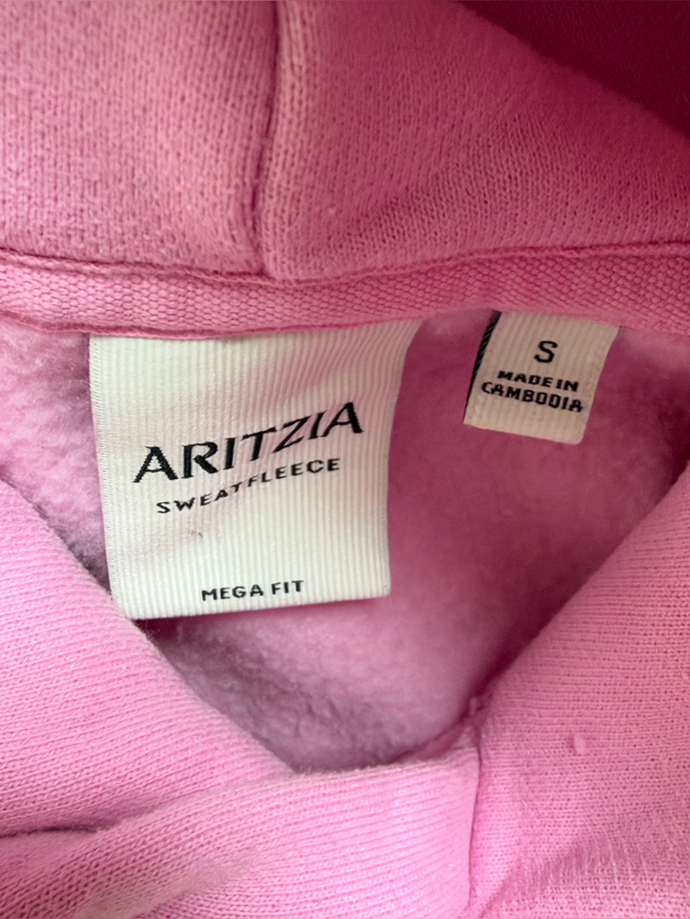 Aritzia Tna Cozy Fleece Perfect Hoodie Pink - Size Small - Picture 8 of 10
